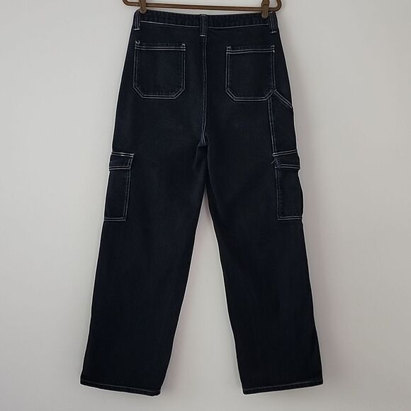 HT Hot Topic Black Carpenter Cargo Pants Jeans 11 W 32 L 31 (5E) - Picture 6 of 11